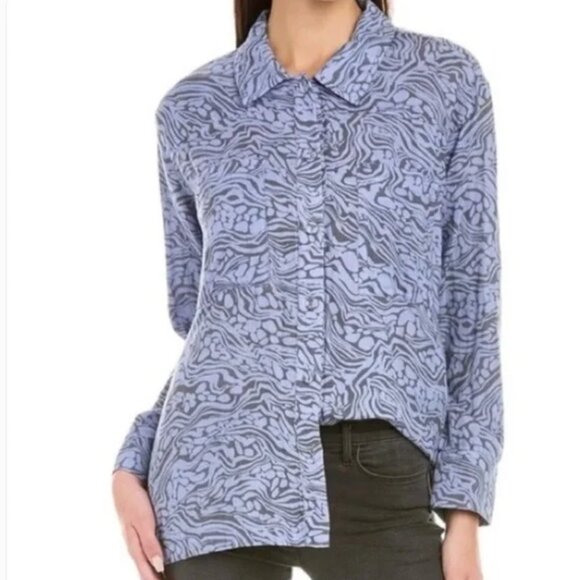 Calmé by Johnny Was Double Pocket Shacket Button Up Shirt - Picture 1 of 6